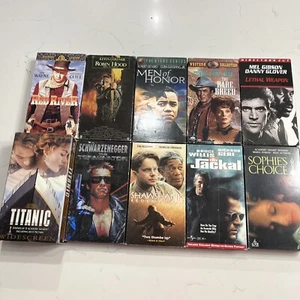 Lot Of 48 80's 90's CClassics VHS's War, Romcom, Sci-fi. Action GREAT TITLES! - Picture 1 of 10
