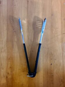 Pampered Chef BBQ Barbecue Tongs # 2691  Stainless Steel Bar-B-Tongs 16”