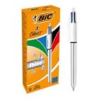 BIC 4 Colours Shine Retractable Ballpoint Pen Black/Blue/Red/Green (Pack of 12 S