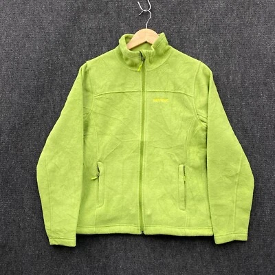 Marmot Womens Fleece Jacket Full Zip Lime Green Zipped Pockets Polartec Medium - Image 1 of 4