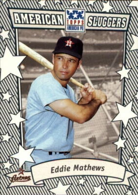 2002 Topps American Pie Sluggers Silver #18 Eddie Mathews - NM-MT - Image 1 of 2