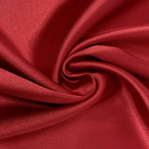 Charmeuse Satin Fabric Stretch 58" W Silky, Bridal Fabric By Yard Dark Red Dress - Picture 1 of 3