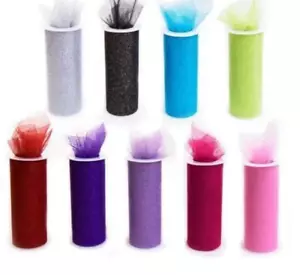 30 Fuß Glitzer 6 Zoll Tüll 10 Yard Rolle Spule alle Anlässe Schleife Dekoration - Bild 1 von 3