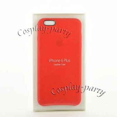 Original Apple Leather Case Cover For iPhone 6 Plus / iPhone 6s Plus - Red - Image 1 of 4