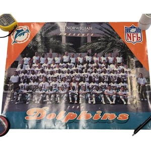 Vintage 1995 Miami Dolphins Team Photo Roster 22 x 17 Poster Dan Marino - Picture 1 of 7