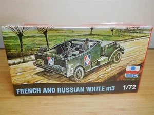 ESCI 1/72 NUEVO Kit Modelo Vehículo Militar Plástico - Francés y Ruso Blanco m3 Nuevo en Caja - Imagen 1 de 1