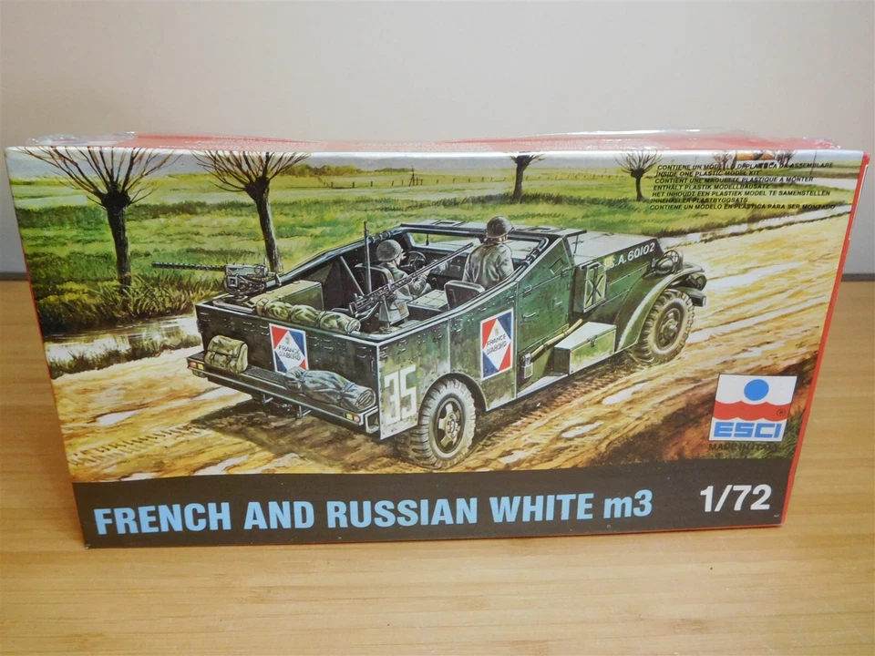 ESCI 1/72 NEW Plastic Military Vehicle Model Kit - French & Russian White m3 NIB - Image 1 of 1