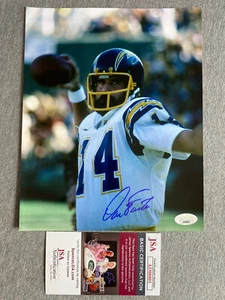 SAN DIEGO CHARGERS- DAN FOUTS AUTOGRAPH 8x10 ACTION PHOTO JSA AD08801 - Picture 1 of 1