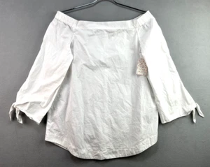 Blusa Free People Top Mediana Show Me Some Hombro Algodón Blanco OB481320 - Imagen 1 de 12