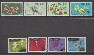 Malawi 1968 Flowers SG295-298 and  1972 petroglyphs Rock Paintings MNH - Picture 1 of 1