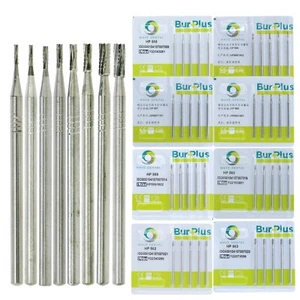US 10 Pcs WAVE Dental Tungsten Carbide Bur Straight Fissure HP 555 - 563 Prima - Picture 1 of 76