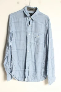 J Crew mens Slim Fit Long Sleeved Shirt - Stripe Blue - Size S Small (XY6) - Picture 1 of 4