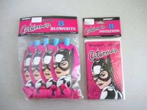 Vintage DC CATWOMAN Party Blowout Favors, Invitations 1992 - Picture 1 of 2