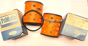 FORD ANGLIA CORTINA CORSAIR CLASSIC: 2 OIL FILTER ELEMENTS SHORT #105E-6731 NOS! - Picture 1 of 7
