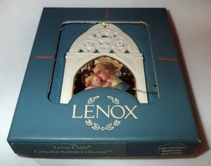 ORNAMENTO LENOX ~ 15 ° SECOLO MADONNA E BAMBINO ~ CATTEDRALE RITRATTO COLL *EUC - Foto 1 di 2