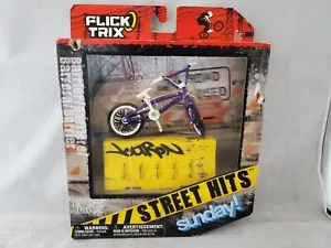 Flick Trix Street Hits Sunday! Finger Bike with Barrier, Ships Free - Picture 1 of 9