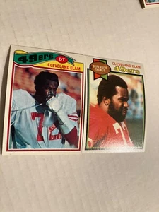 SAN FRANCISCO 49ers Tennessee st 2 Cleveland Elam topps old football cards read - Picture 1 of 2