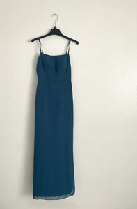 Azazie Maxikleid blau Schlupf Spaghettiträger ärmellos Größe A4 - Bild 1 von 10