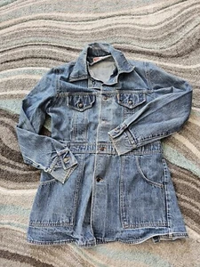 Giacca Vintage Levi's Orange Tab Denim Chore Uomo Piccola Anni 70 Coda Spaccata Blu - Foto 1 di 9