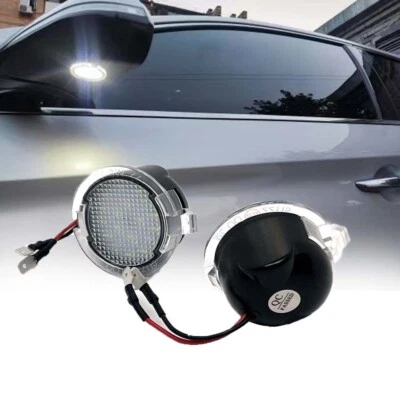 Xenon White LED Puddle Lights For Ford Taurus Edge Flex F150 Side Mirror Lights Foto 1 de 4