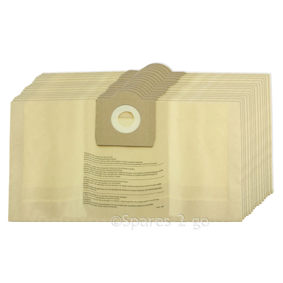 15 x Vacuum Cleaner Dust Bags for PARKSIDE Lidl Canister Hoover 30 Litre Tub - Image 1 of 4