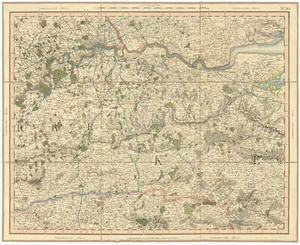 LONDON, THAMES ESTUARY, NORTH DOWNS & HIGH WEALD. W Kent, E Surrey CARY 1832 map - Picture 1 of 1