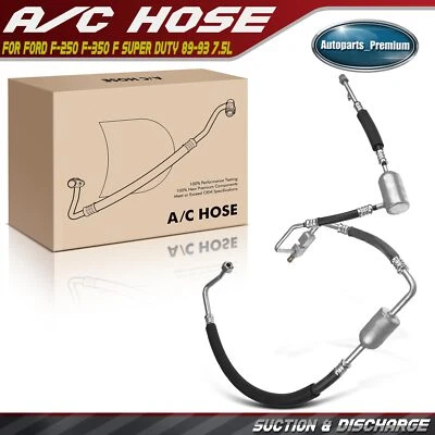 Conjunto de descarga de succión de aire acondicionado para Ford F-250 F-350 F Super Duty 1989-1993 7,5 L Foto 1 de 4