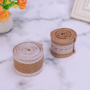 2 Pcs Spitzenspitzen -Leinenbrötchen Seil Aus Hanfgeflecht Braut - Bild 1 von 12