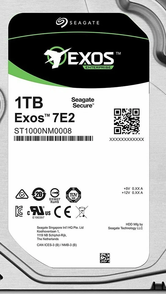 Seagate Exos 2F2100-003 1TB 6Gbps 7200RPM 3.5'' SATA LFF Hard Drive ST1000NM0008 - Image 1 of 1