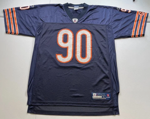 Chicago Bears Julius Peppers Jersey Mens L Blue Reebok Football NFL Equipment Cover