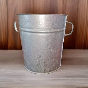 alter Zinkkübel runde Zinkwanne Pflanzkübel Topf Übertopf Pflanztopf Wasserdicht - Bild 1 von 7