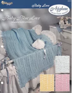 Afghan Crochet Pattern BABY BLUE LACE Baby Love Needlecraft Shop - Picture 1 of 2