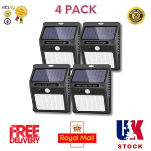 4PACK Outdoor LED Solar Powered PIR Motion Sensor Wall Light Garden SecurityLamp - Picture 1 of 11