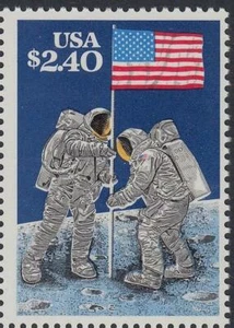 Sello de Estados Unidos - 1989 $2,40 aterrizaje lunar - sello prioritario - Scott #2419 - Imagen 1 de 1