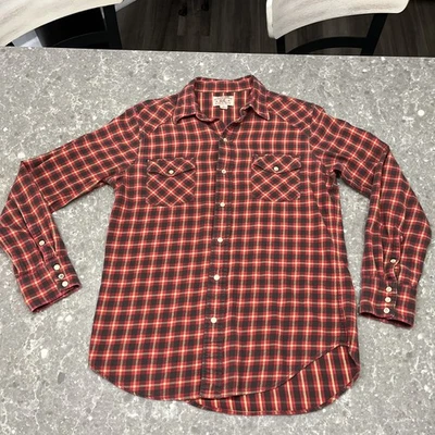 RRL Ralph Lauren Plaid Flannel Shirt 100% Cotton Red Multicolor Size M Medium - Image 1 of 4