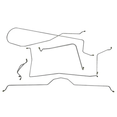 Kit de línea de freno tubo completo tambor manual 1963-64 Chevrolet Corvette OE acero 7 piezas Foto 1 de 4