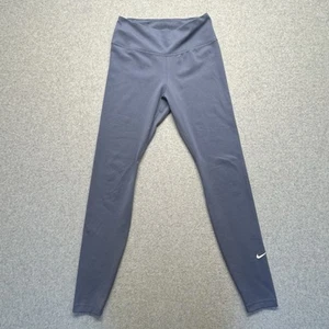 Nike One Big Kids' (Girls') Dri-FIT High-Waisted Leggings Grey/Blue - Picture 1 of 11
