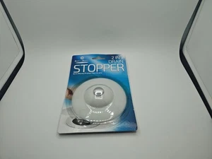 Bath Tub Drain Stopper with Chain Rubber Material (Pack), White Color - New - Picture 1 of 2