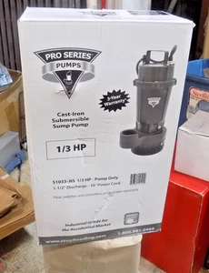 Pro Series S1033-NS - 1/3 HP Cast Iron Submersible Sump Pump (Non-Automatic) - Picture 1 of 2