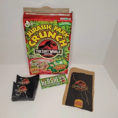 Caja de cereales General Mills 1997 Jurassic Park Crunch The Lost World + Otros Foto 1 de 4