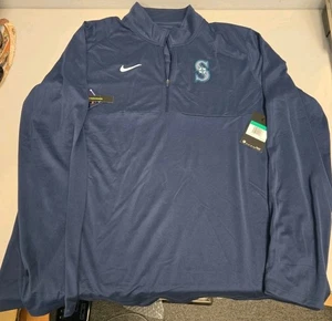 Seattle Mariners Nike Navy Game Time Performance Quater Zip Men's Size XL - Picture 1 of 8