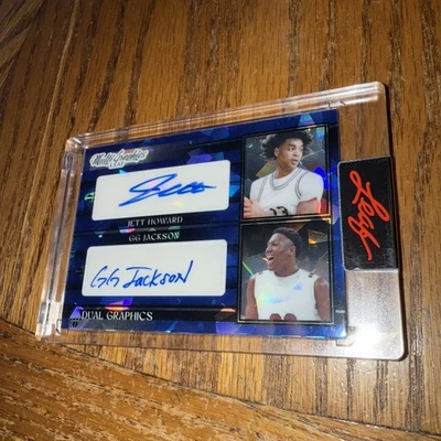 GG JACKSON JETT HOWARD - 2022 Leaf Multigraphics BLUE CRYSTAL AUTOGRAPH 4/40 - Image 1 of 2