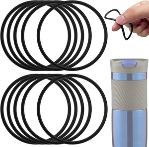 10 Stück Ersatz Gummi Deckel Dichtungen kompatibel mit 16 & 20 Unzen Contigo Schwarz  - Bild 1 von 7