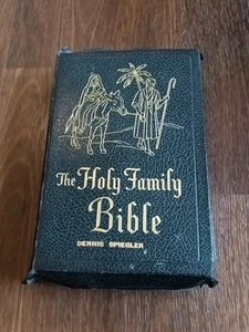 Vintage "The Holy Family Bible" KJV (1964) Good Leader Edition Catholic Black EX - Picture 1 of 6