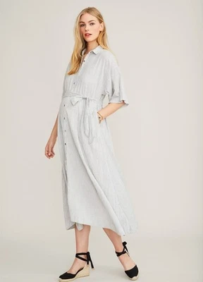 Hatch Maternity Women's The Elsa Dress Ivory/Black Stripe Size 0 (XS/0-2) NEW - Image 1 of 4