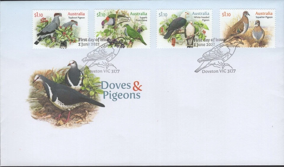 AUSTRALIA - 2021 'DOVES & PIGEONS' First Day Cover [F1027] - Image 1 of 1