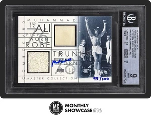 MUHAMMAD ALI BGS 9 2000 UPPER DECK MASTER COLL WORN ROBE TRUNKS RELIC AUTO /100 - Picture 1 of 5