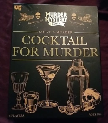 NUEVO Cóctel para Asesinato Misterio Fiesta Juego Juegos Universitarios Edades 18+ 6 Jugadores Foto 1 de 4