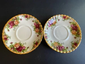 Royal Albert Old Country Rose 6” Saucers Set Of 2 - Picture 1 of 5