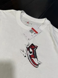 NWT Air Jordan AJ1 Has Landed Shirt size Large HQ8972 100 Chicago Lost And Found - Picture 1 of 7
